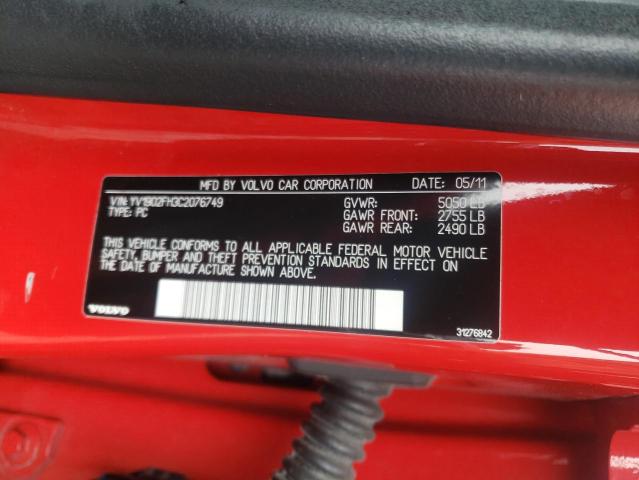 2012 VOLVO S60 T6 YV1902FH3C2076749