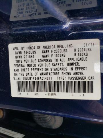 2015 ACURA TLX 19UUB1F34FA014071