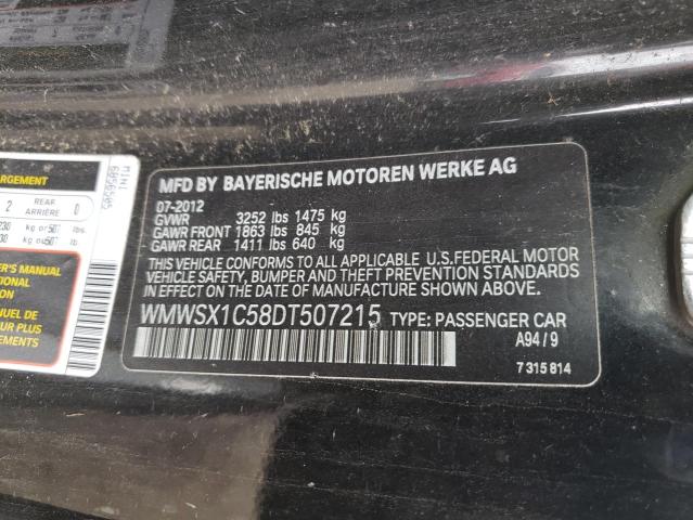 2013 MINI COOPER COU WMWSX1C58DT507215