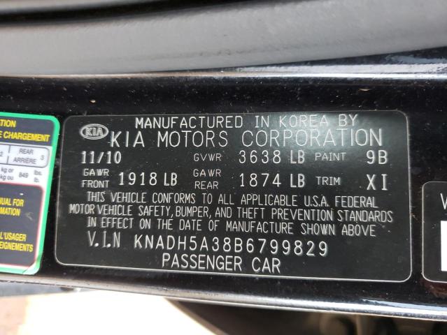 2011 KIA RIO BASE KNADH5A38B6799829