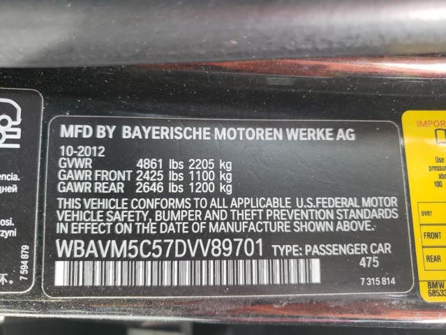 2013 BMW X1 XDRIVE3 WBAVM5C57DVV89701