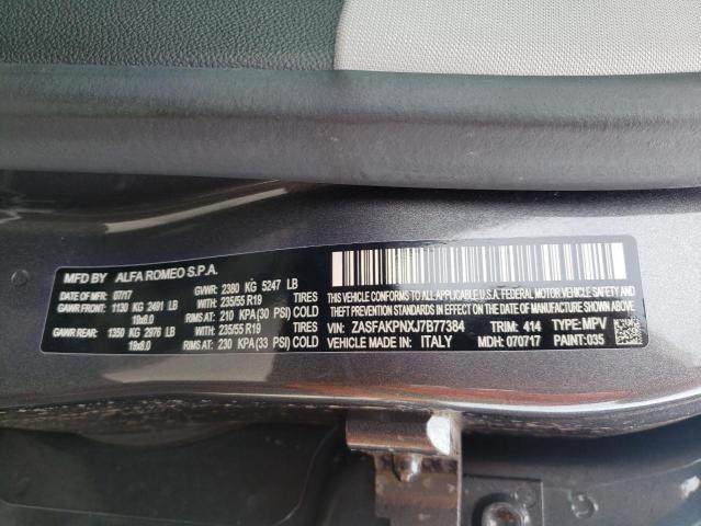 2018 ALFA ROMEO STELVIO SP ZASFAKPNXJ7B77384