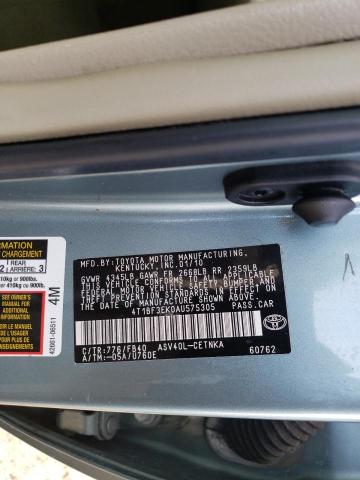 2010 TOYOTA CAMRY AUTO 4T1BF3EK0AU575305