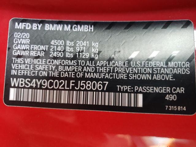 2020 BMW M4 WBS4Y9C02LFJ58067