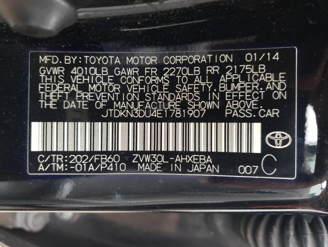 JTDKN3DU4E1781907 Toyota Prius 2014. Фото: 9