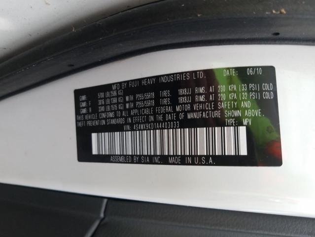 2010 SUBARU TRIBECA LI 4S4WX9KD1A4403033