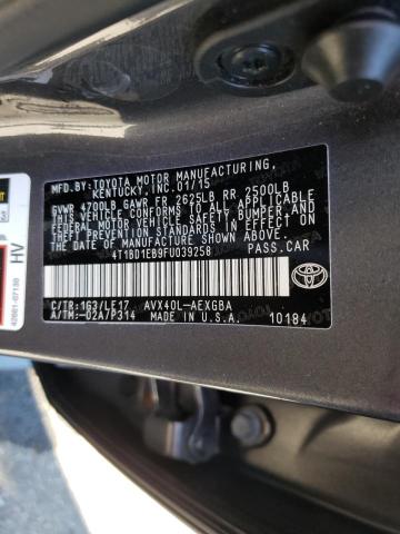 2015 TOYOTA AVALON HYB 4T1BD1EB9FU039258