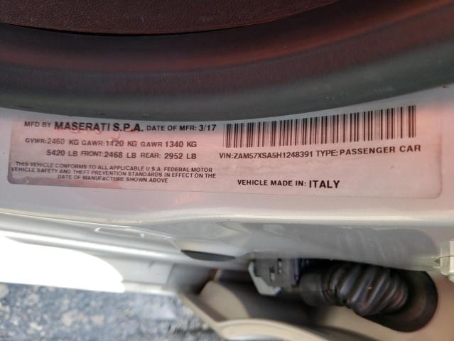 2017 Maserati Ghibli 3.0L(VIN: ZAM57XSA5H1248391