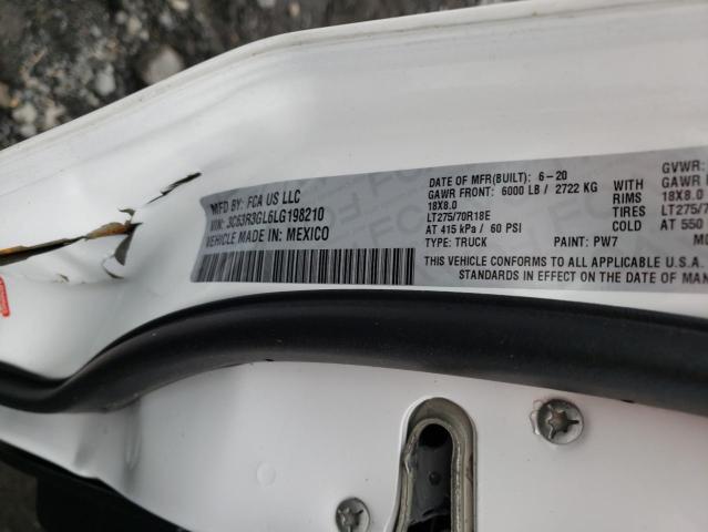 2020 RAM 1500 MPG 3C63R3GL6LG198210