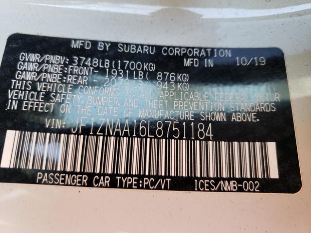 2020 TOYOTA 86 JF1ZNAA16L8751184