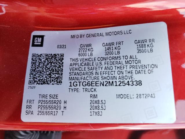 2021 GMC CANYON DEN 1GTG6EEN2M1254338