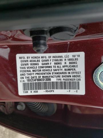2019 HONDA INSIGHT TO 19XZE4F90KE013086