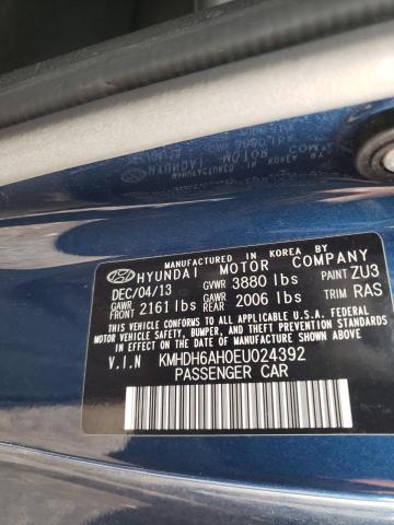 2014 HYUNDAI ELANTRA CO KMHDH6AH0EU024392