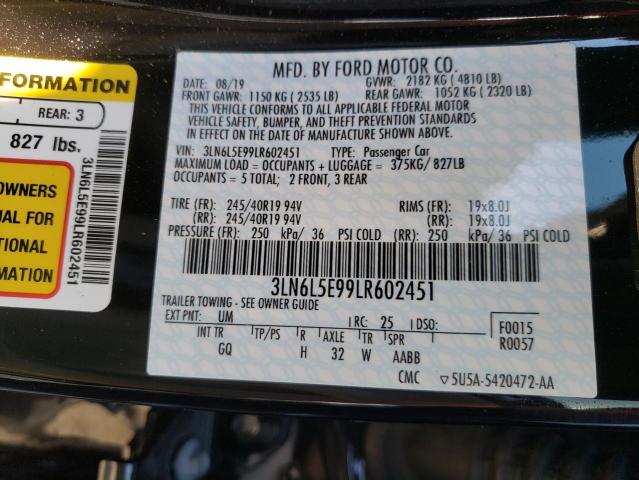 2020 LINCOLN MKZ RESERV 3LN6L5E99LR602451