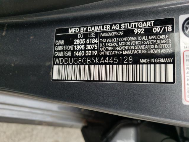 2019 MERCEDES-BENZ S 560 4MAT WDDUG8GB5KA445128