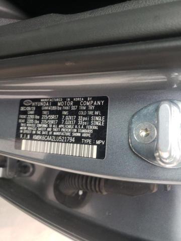 2020 HYUNDAI KONA SEL P KM8K6CAA2LU521794