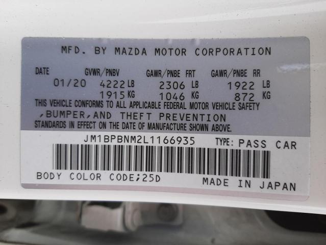 2020 MAZDA 3 PREMIUM JM1BPBNM2L1166935