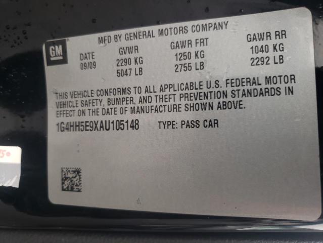 2010 BUICK LUCERNE SU 1G4HH5E9XAU105148