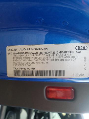 2018 AUDI TTS TRUC1AFV3J1001986