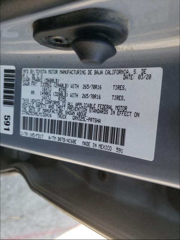 2020 TOYOTA TACOMA DOU - 3TMAZ5CN9LM132416