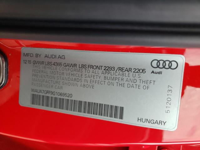 2016 AUDI A3 WAUA7GFF9G1069520