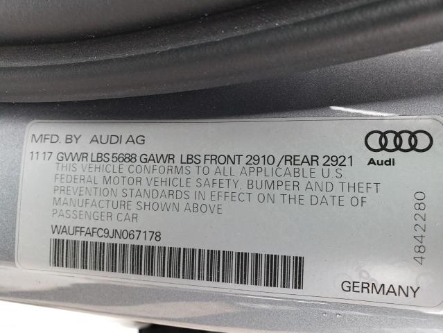 2018 AUDI S6 PREMIUM WAUFFAFC9JN067178