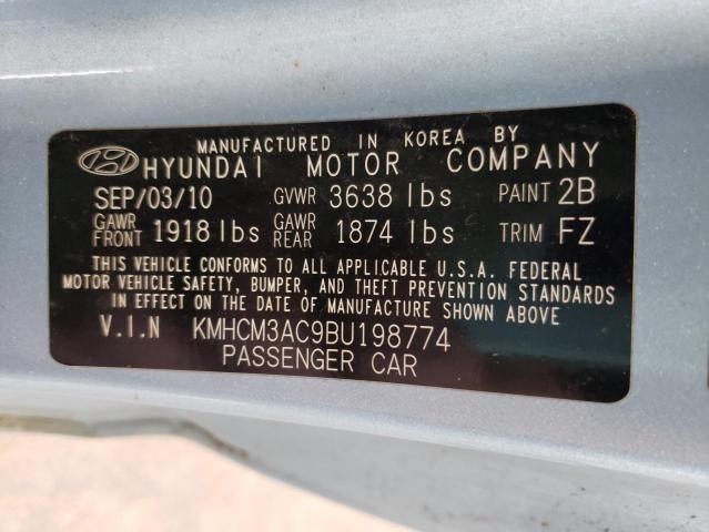 2011 HYUNDAI ACCENT GL KMHCM3AC9BU198774
