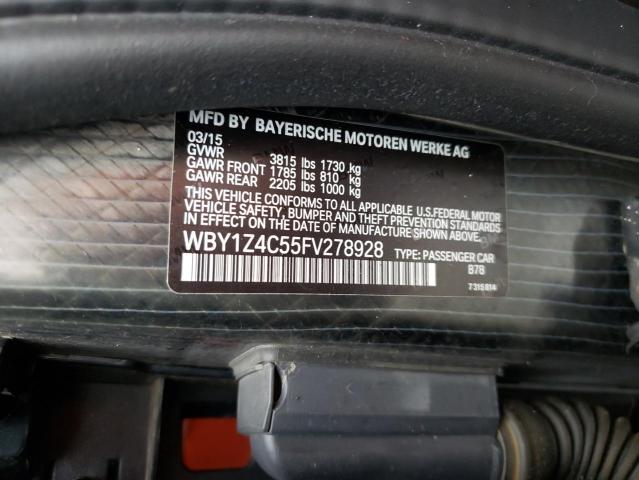 2015 BMW I3 REX WBY1Z4C55FV278928