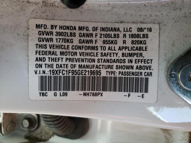 2016 HONDA CIVIC TOUR 19XFC1F95GE219695