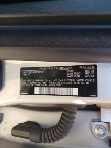 2010 VOLVO S80 3.2 YV1982AS1A1132427