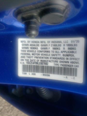 2020 HONDA INSIGHT TO 19XZE4F99LE007692
