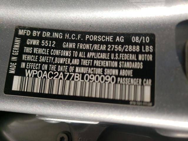 2011 PORSCHE PANAMERA T WP0AC2A77BL090090