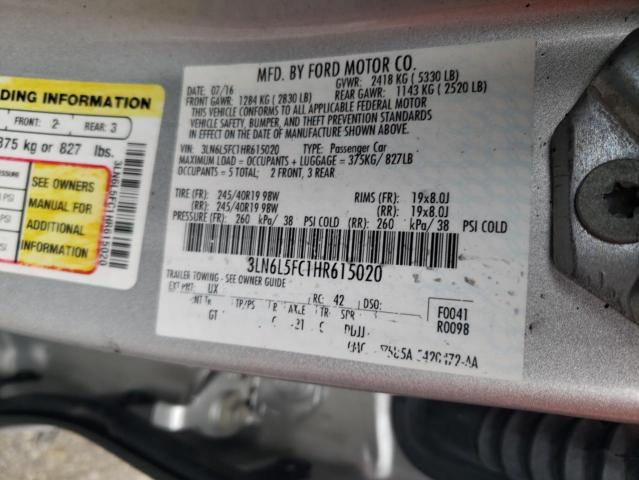 2017 LINCOLN MKZ RESERV 3LN6L5FC1HR615020