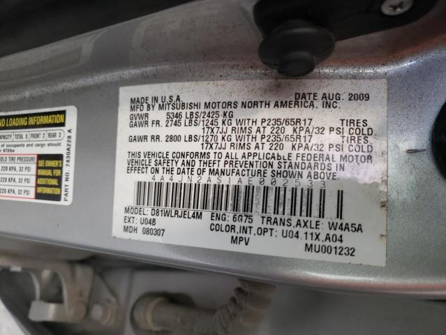 2010 MITSUBISHI ENDEAVOR L 4A4JN2AS1AE002533