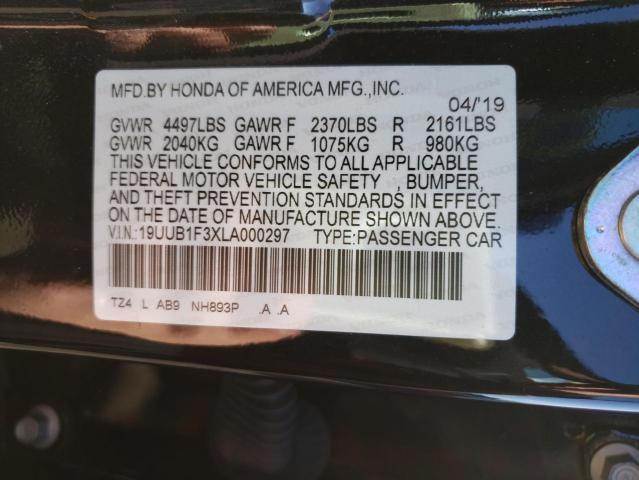 2020 ACURA TLX 19UUB1F3XLA000297