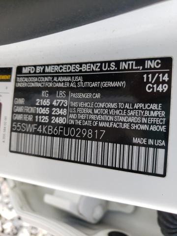 2015 MERCEDES-BENZ C CLASS 55SWF4KB6FU029817