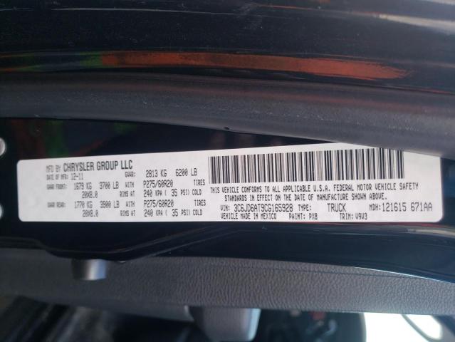 2012 DODGE RAM 1500 S 3C6JD6AT9CG165928
