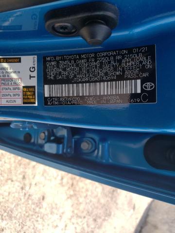 2021 TOYOTA PRIUS SPEC JTDKAMFU6M3140694