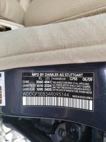 2010 MERCEDES-BENZ C300 WDDGF5EB3AR095144