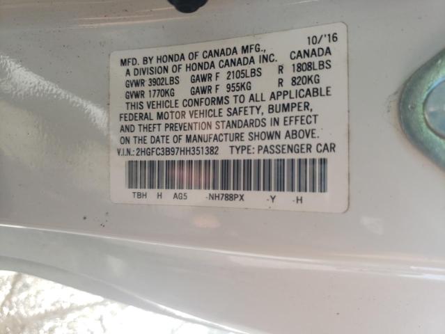 2017 HONDA CIVIC TOUR 2HGFC3B97HH351382