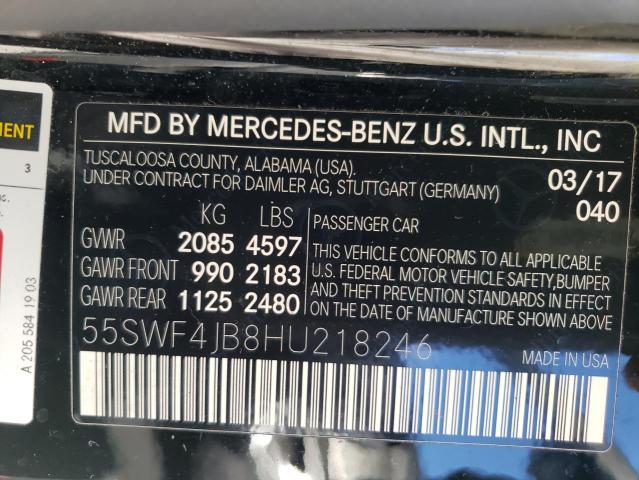 2017 MERCEDES-BENZ C 55SWF4JB8HU218246