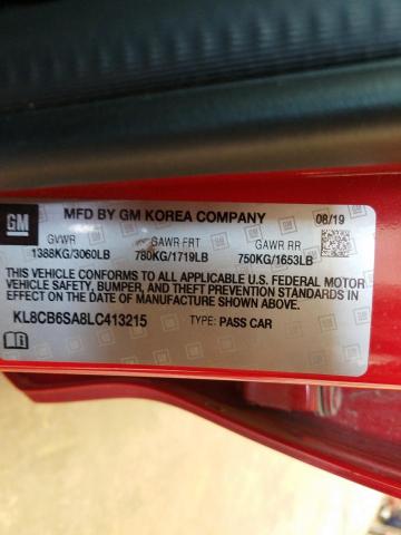 2020 CHEVROLET SPARK KL8CB6SA8LC413215