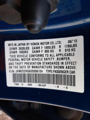 2013 HONDA INSIGHT LX JHMZE2H56DS006124
