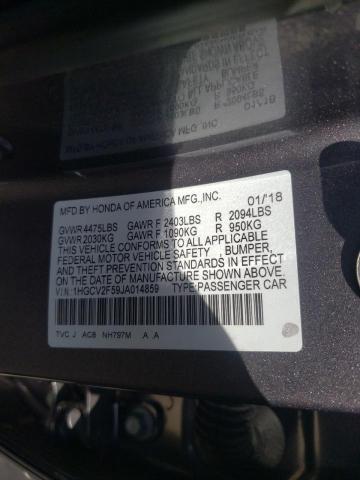 2018 HONDA ACCORD EXL 1HGCV2F59JA014859