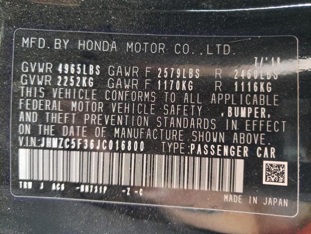 2018 HONDA CLARITY TO JHMZC5F36JC016800