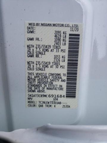 2021 NISSAN ROGUE SL 5N1AT3CB9MC691684