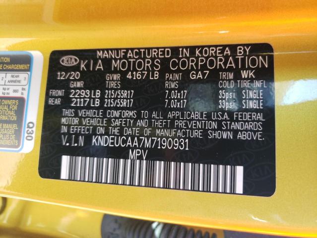 2021 KIA SELTOS S KNDEUCAA7M7190931