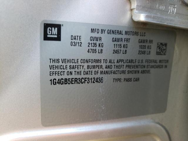 2012 BUICK LACROSSE C 1G4GB5ER3CF312436