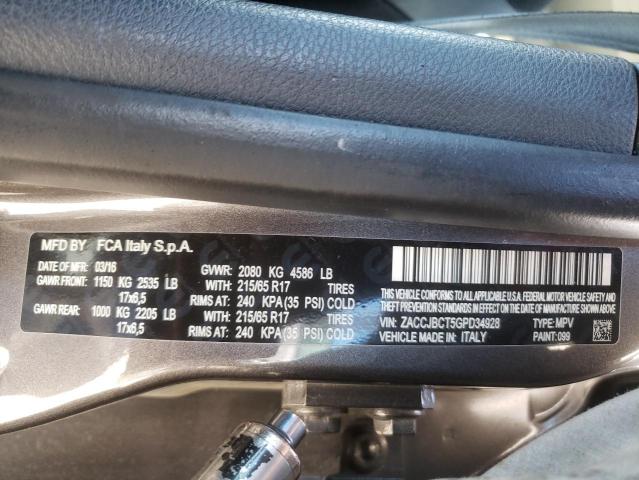 2016 JEEP RENEGADE T ZACCJBCT5GPD34928