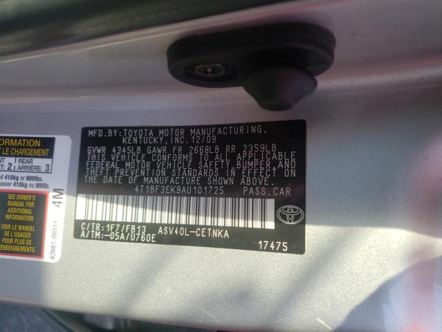 2010 TOYOTA CAMRY LE A 4T1BF3EK9AU101725